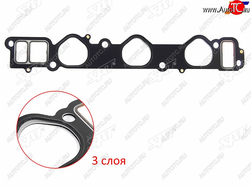 749 р. Прокладка впускного коллектора TOYOTA LAND CRUISER PRADO 5VZ-FE 95- SAT ST-17177-62060  с доставкой в г. Пермь