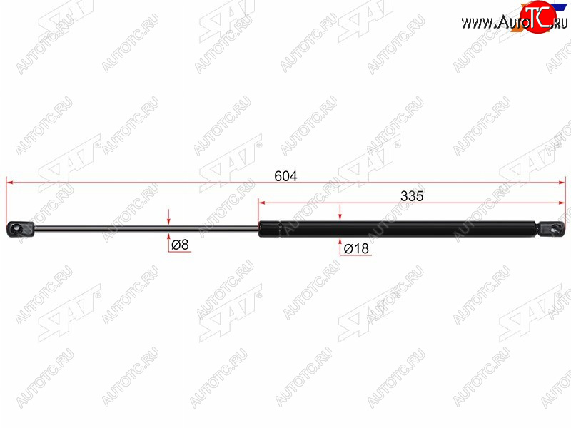599 р. Упор крышки багажника SAT Skoda Octavia A5 рестайлинг универсал (2008-2013)  с доставкой в г. Пермь