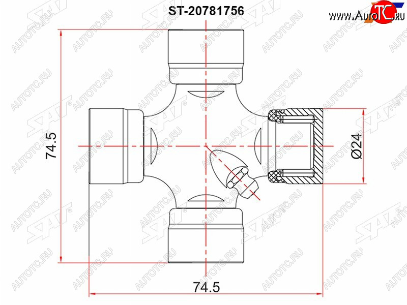 439 р. Крестовина CHEVROLET CAPTIVA C100OPEL ANTARADAEWOO WINSTORM 07- SAT ST-20781756  с доставкой в г. Пермь