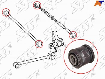 252 р. Сайлентблок заднего поперечного рычага TOYOTA CAMRYVISTA 90-94 SAT ST-48725-12200  с доставкой в г. Пермь. Увеличить фотографию 1
