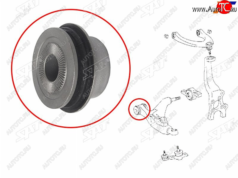 779 р. Сайлентблок Toyota Crown 03-08  Lexus GS 05-12  IS 05-16  IS F 07-14  Toyota Mark X 04-09 SAT ST-48654-0N011  с доставкой в г. Пермь