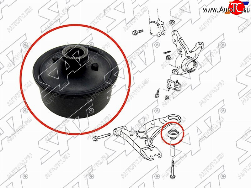 429 р. Сайлентблок Toyota Allion (T240) 01-07  Avensis (T220) 97-03  C-HR 16-19  Corolla (E150,E120) 00- SAT ST-48655-29235  с доставкой в г. Пермь