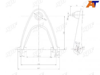2 299 р. Рычаг верхний с шаровой HONDA BALLADECIVICFERIODOMANIINTEGRAORTHIAPARTNER 95-02 RH SAT ST-51450-S04-023  с доставкой в г. Пермь. Увеличить фотографию 1