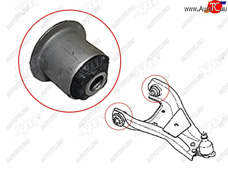 299 р. Сайлентблок переднего нижнего рычага RENAULT DUSTER 10-                                              SAT ST-545001535-BU  с доставкой в г. Пермь