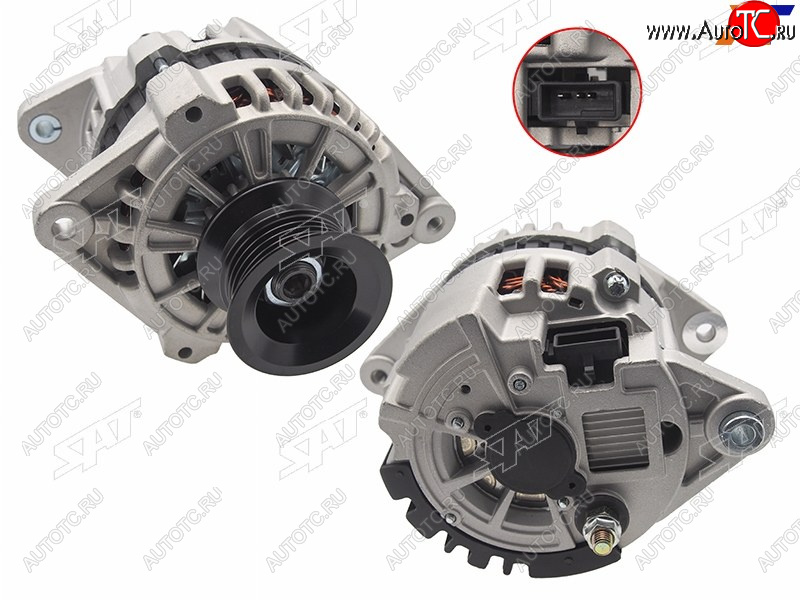 10 499 р. Генератор DAEWOO ESPERO 95-99NEXIA 1.5 95-99 A15G15MF 12V 80A(квадратная фишка) SAT ST-85-0078  с доставкой в г. Пермь