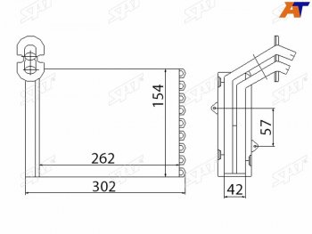 1 999 р. Радиатор отопителя салона FORD GALAXY 96-06SEAT ALHAMBRA 96-10VOLKSWAGEN SHARAN 96-10 SAT ST-87-0021  с доставкой в г. Пермь. Увеличить фотографию 1