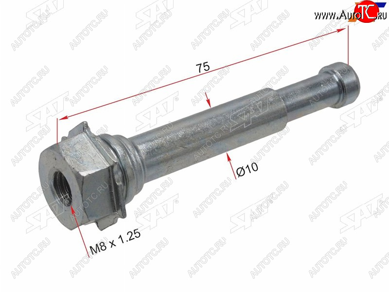 132 р. Направляющая тормозного суппорта зад нижняя NISSAN QASHQAI 17-X-TRAIL 14- SAT ST-92-0011  с доставкой в г. Пермь