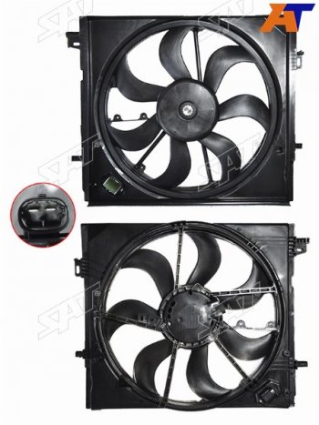 Диффузор радиатора в сборе SAT Nissan Qashqai ( 2,  3) (2013-2025) J11 дорестайлинг, J11 рестайлинг, J12 дорестайлинг