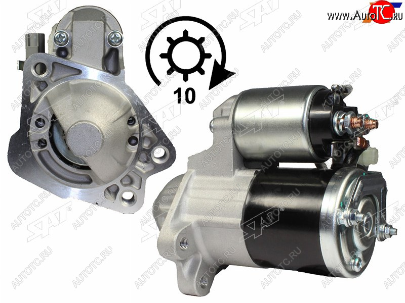 4 099 р. Стартер Mazda Mazda3 08-13 (1,1 kW/ Z=10/ (восстановленный)) SAT ST-Z668-18-400, stz66818400 SAT ST-Z668-18-400  с доставкой в г. Пермь