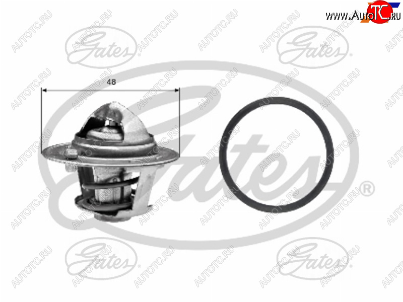 1 429 р. Термостат с прокладкой FORD C-MAXFOCUS IFOCUS IIFOCUS IIIMONDEOMAZDA 2VOLVO C30S40V50 GATES TH25782G1  с доставкой в г. Пермь