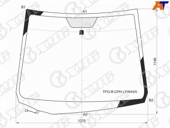 Стекло лобовое (Обогрев щеток) Honda Fit 07-13 XYG TFO-R-CPH LFW/H/X
