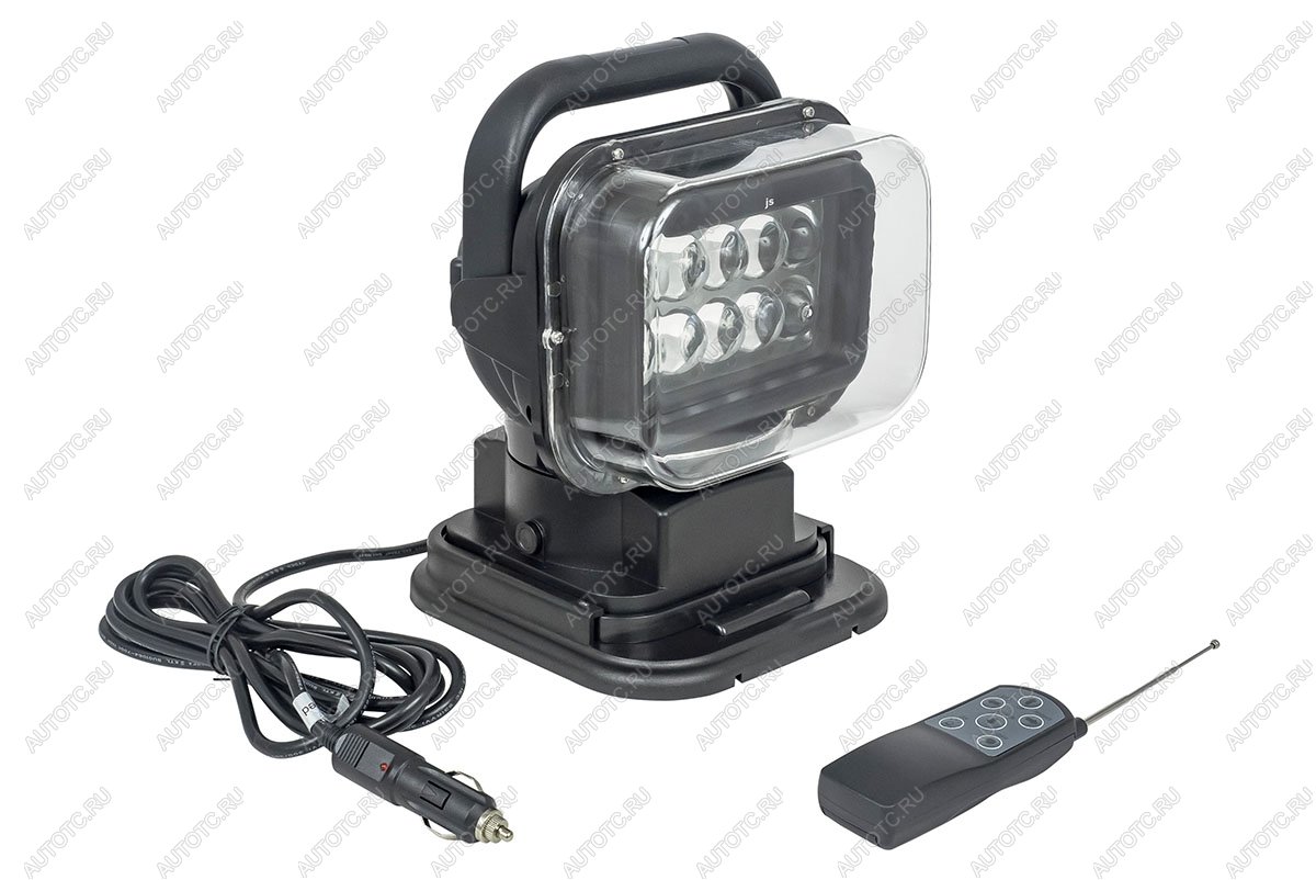 8 029 р. Фара-искатель 12V 50W LED с дистанционным управлением, черный (200х240х200мм) China ch001-bl  с доставкой в г. Пермь