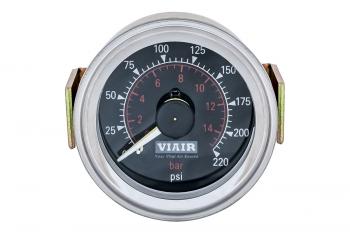 6 909 р. Манометр бортовой 2 стрелки 2" от 0 до 15 атм чёрный VIAIR 90080  с доставкой в г. Пермь. Увеличить фотографию 1