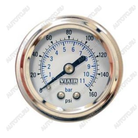 2 449 р. Манометр бортовой 2" VIAIR от 0 до 11атм белый VIAIR 90087  с доставкой в г. Пермь