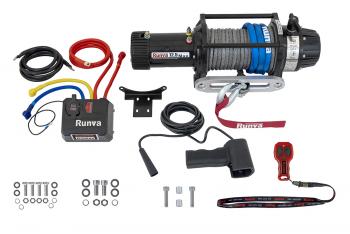 99 289 р. Лебёдка автомобильная электрическая 12V Runva 12500 lbs 5670 кг MAX влагозащищенная, синтетический трос RUNVA ewb12500maxssr  с доставкой в г. Пермь. Увеличить фотографию 5