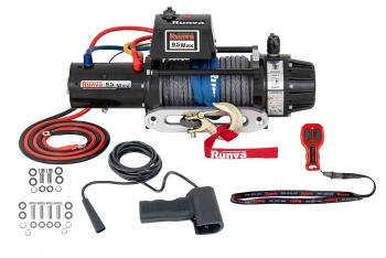 86 929 р. Лебёдка автомобильная электрическая 12V Runva 9500 lbs 4350 кг MAX влагозащищенная, синтетический трос RUNVA ewb9500maxssr  с доставкой в г. Пермь. Увеличить фотографию 7