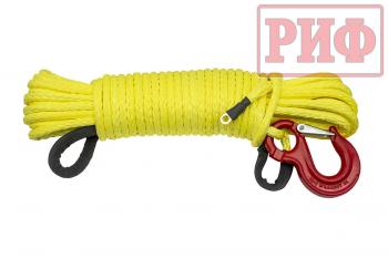 8 159 р. Трос для лебёдки синтетический РИФ 10 мм25 м (готовый) РИФ rope10mm25m  с доставкой в г. Пермь. Увеличить фотографию 1