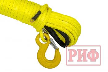 9 249 р. Трос для лебёдки синтетический РИФ 12 мм23 м (готовый) РИФ rope12mm23m  с доставкой в г. Пермь. Увеличить фотографию 2
