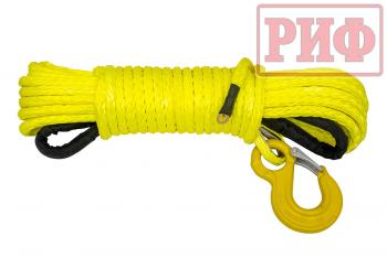 11 669 р. Трос для лебёдки синтетический РИФ 14 мм22 м (готовый) РИФ rope14mm22m  с доставкой в г. Пермь. Увеличить фотографию 1