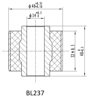 1 329 р. Втулка амортизатора РИФ SA237 (с маркировкой 1) нижняя РИФ bl237  с доставкой в г. Пермь. Увеличить фотографию 2