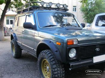 9 249 р. Расширители колёсных арок ВАЗ НИВА 2131 5D под нерезанные арки колёс Fenders ткн-2131с  с доставкой в г. Пермь. Увеличить фотографию 1