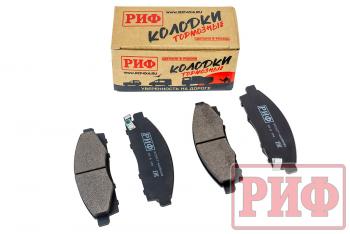 1 489 р. Колодки тормозные передние РИФ Mitsubishi L200 2005+, Pajero Sport 2008-2015 OEM 4605A284, 4605B233, 4605A198 РИФ rifmit-4605a284  с доставкой в г. Пермь. Увеличить фотографию 1