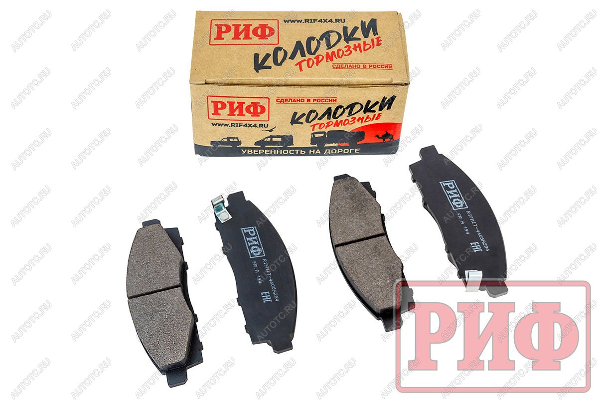 1 489 р. Колодки тормозные передние РИФ Mitsubishi L200 2005+, Pajero Sport 2008-2015 OEM 4605A284, 4605B233, 4605A198 РИФ rifmit-4605a284  с доставкой в г. Пермь