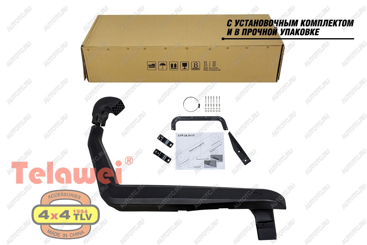 7 099 р. Шноркель Telawei для Jeep Wrangler JK 2007+ 2.8TD, 3.8V6, 3.6V6 Telawei sjwjk36a  с доставкой в г. Пермь