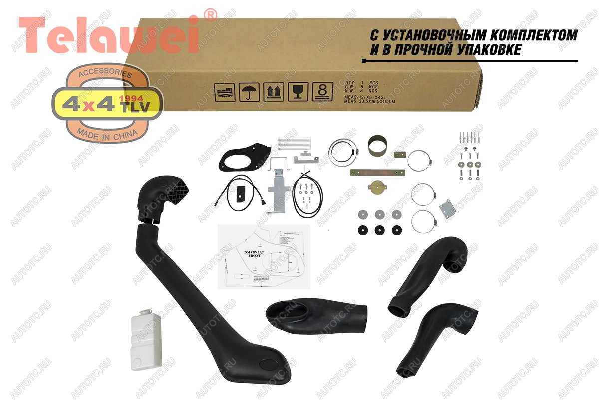 16 299 р. Шноркель Telawei для Mitsubishi Pajero 2006+ 3.8 V6, 3.2D Telawei smv8v9a  с доставкой в г. Пермь