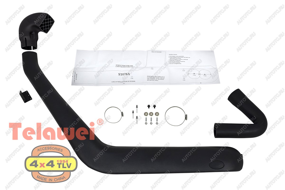 6 099 р. Шноркель Telawei для Toyota Land Cruiser 78 1985-2007 4.2D (1HZ) Telawei st078a  с доставкой в г. Пермь