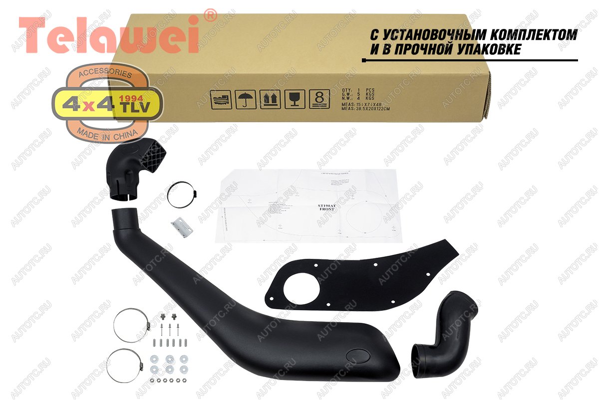6 559 р. Шноркель Telawei для Toyota Land Cruiser 150 Prado 2.8D 2018+ Telawei st190a  с доставкой в г. Пермь