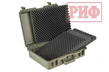 8 059 р. Кейс защитный ударопрочный РИФ 512х410х150 мм IP67, цвет Хаки РИФ wr-21kh  с доставкой в г. Пермь. Увеличить фотографию 3