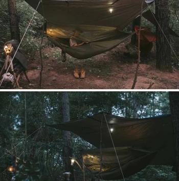 7 169 р. Гамак Naturehike, туристический, с москитной сеткой, коричневый Naturehike nh22dc004-sibr  с доставкой в г. Пермь. Увеличить фотографию 4