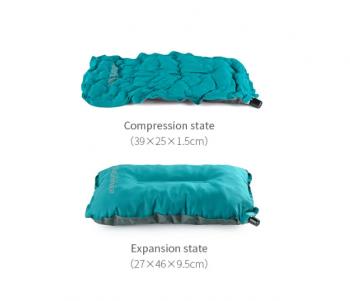 1 409 р. Подушка самонадувающаяся Naturehike 46х27х9,5 см, голубая Naturehike nh17a001-l-lb  с доставкой в г. Пермь. Увеличить фотографию 2