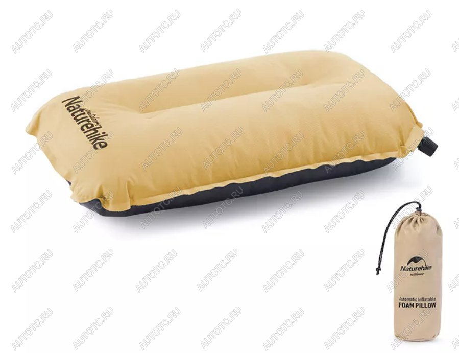 1 529 р. Подушка самонадувающаяся Naturehike 46х27х9,5 см, желтая Naturehike nh17a001-l-ye  с доставкой в г. Пермь