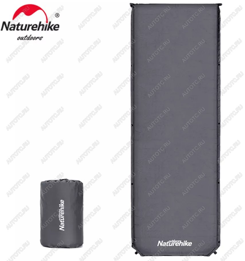 4 899 р. Коврик самонадувающийся Naturehike, 200х63х5 см, темно-серый Naturehike nh20dz003-dg  с доставкой в г. Пермь