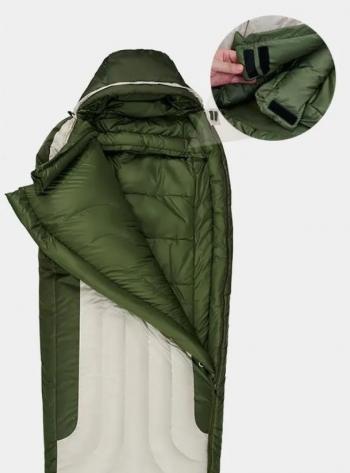49 549 р. Мешок спальный Naturehike XR1500, 226х85 см, (правый) (ТК: -25C), бежево-зелёный Naturehike cnh22sd007-xr1500dgr  с доставкой в г. Пермь. Увеличить фотографию 4