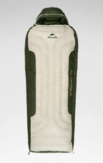 49 549 р. Мешок спальный Naturehike XR1500, 226х85 см, (правый) (ТК: -25C), бежево-зелёный Naturehike cnh22sd007-xr1500dgr  с доставкой в г. Пермь. Увеличить фотографию 1