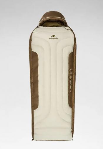 46 649 р. Мешок спальный Naturehike XR1500, 226х85 см, (правый) (ТК: -25C), бежево-коричневый Naturehike cnh22sd007-xr1500red  с доставкой в г. Пермь. Увеличить фотографию 1