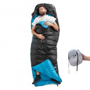 21 949 р. Мешок спальный Naturehike Ultralight CW400 L , 220х85 см, (правый) (ТК: +5C), черный Naturehike nh18c400-d-bll  с доставкой в г. Пермь. Увеличить фотографию 4