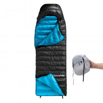 21 949 р. Мешок спальный Naturehike Ultralight CW400 L , 220х85 см, (правый) (ТК: +5C), черный Naturehike nh18c400-d-bll  с доставкой в г. Пермь. Увеличить фотографию 3