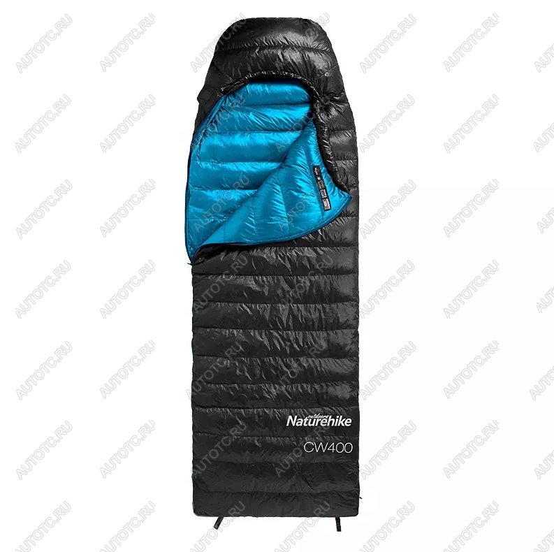 21 019 р. Мешок спальный Naturehike Ultralight CW400 M , 210х75 см, (правый) (ТК: +5C), черный Naturehike nh18c400-d-blm  с доставкой в г. Пермь