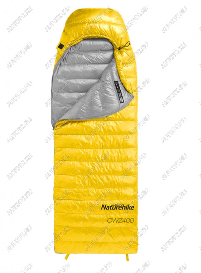 21 949 р. Мешок спальный Naturehike Ultralight CW400 M , 210х75 см, (правый) (ТК: +5C), желтый Naturehike nh18c400-d-yem  с доставкой в г. Пермь