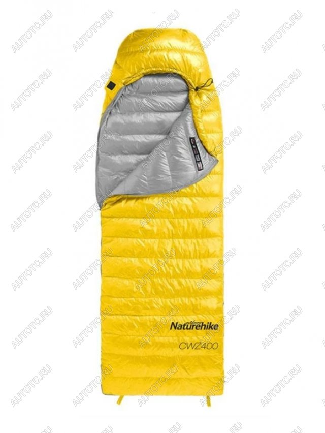 13 119 р. Мешок спальный Naturehike Ultralight CWZ400 L, 220х85 см, (правый) (ТК: +7C), желтый Naturehike nh19w400-z-yel  с доставкой в г. Пермь