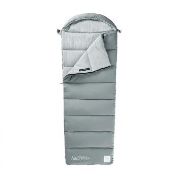 5 229 р. Мешок спальный Naturehike Envelope M400, (190+30)х80 см, (правый) (ТК: +1C), серый Naturehike nh20msd02-gm400  с доставкой в г. Пермь. Увеличить фотографию 1