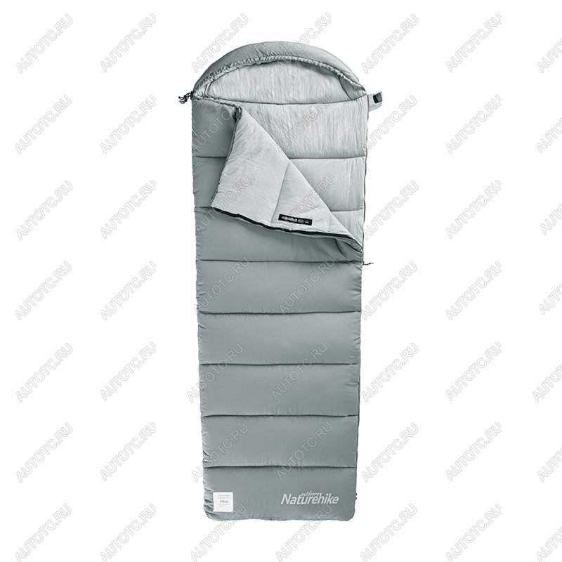 5 229 р. Мешок спальный Naturehike Envelope M400, (190+30)х80 см, (левый) (ТК: +1C), серый Naturehike nh20msd02-gm400-l  с доставкой в г. Пермь