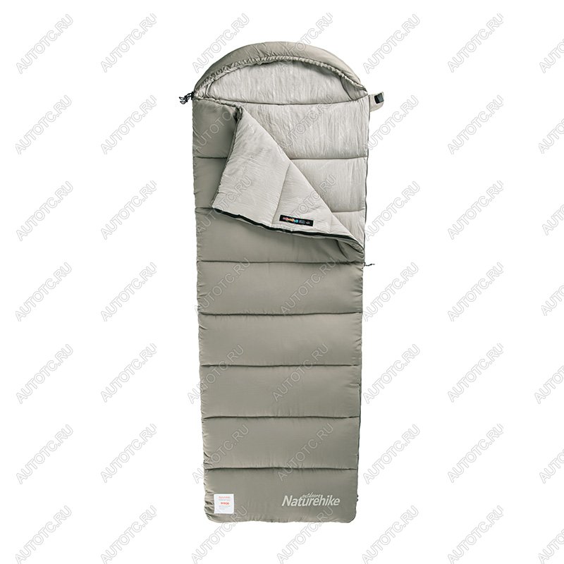 5 229 р. Мешок спальный Naturehike Envelope M400, (190+30)х80 см, (левый) (ТК: +1C), зеленый Naturehike nh20msd02-grm400-l  с доставкой в г. Пермь