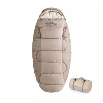 11 789 р. Мешок спальный Naturehike Oval PS400, 220х95 см, (правый) (ТК: 0C), бежевый Naturehike nh20msd03-ps400cr  с доставкой в г. Пермь. Увеличить фотографию 1