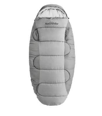 11 789 р. Мешок спальный Naturehike Oval PS400, 220х95 см, (правый) (ТК: 0C), серый Naturehike nh20msd03-ps400g  с доставкой в г. Пермь. Увеличить фотографию 1