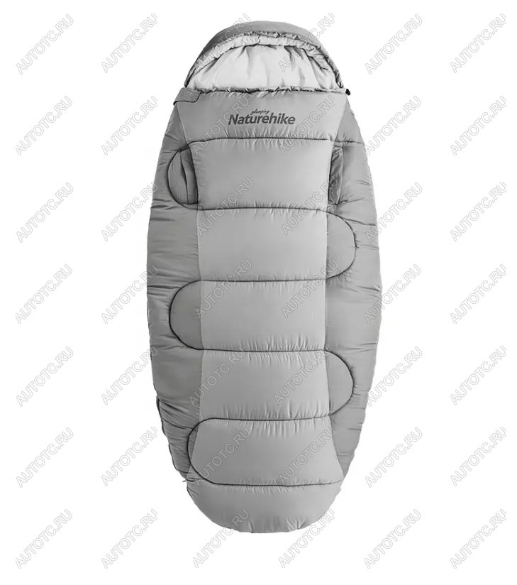 11 789 р. Мешок спальный Naturehike Oval PS400, 220х95 см, (правый) (ТК: 0C), серый Naturehike nh20msd03-ps400g  с доставкой в г. Пермь